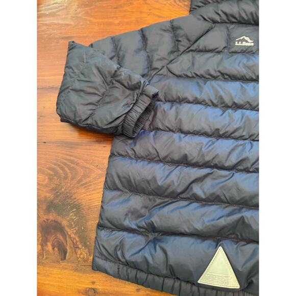 LL Bean Ultralight 650 Goose Down Puffer Jacket Navy Blue Toddler Size 4T - Picture 12 of 14